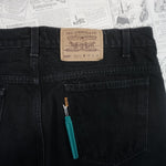 38X32 - Vintage Y2K Levi's Pants orange tab 505 regular fit - Black - 38X32