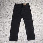 38X32 - Vintage Y2K Levi's Pants orange tab 505 regular fit - Black - 38X32