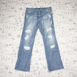 38 - Vintage Y2K Fidelity Pants straight fit wide leg - blue - 38