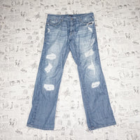 38 - Vintage Y2K Fidelity Pants straight fit wide leg - blue - 38