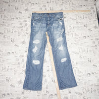 38 - Vintage Y2K Fidelity Pants straight fit wide leg - blue - 38