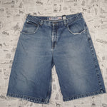 40 - Vintage Y2K Anchor Blue Shorts baggy wide leg faded - 40