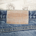 40 - Vintage Y2K Anchor Blue Shorts baggy wide leg faded - 40