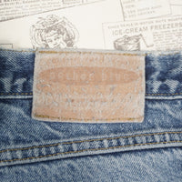 40 - Vintage Y2K Anchor Blue Shorts baggy wide leg faded - 40