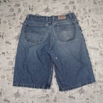 40 - Vintage Y2K Anchor Blue Shorts baggy wide leg faded - 40