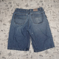 40 - Vintage Y2K Anchor Blue Shorts baggy wide leg faded - 40