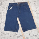 34 - Vintage Y2K American Vintage Shorts baggy wide leg nsi - Blue - 34