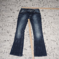 29 - Vintage Y2K Miss Me Pants mid rise easy boot designed - Blue - 29
