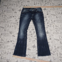29 - Vintage Y2K Miss Me Pants mid rise easy boot designed - Blue - 29