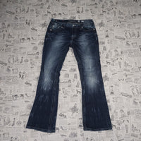29 - Vintage Y2K Miss Me Pants mid rise easy boot designed - Blue - 29