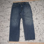 38 - Vintage Y2K Levi's Pants wide leg baggy faded denim - Blue - 38