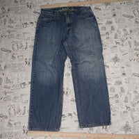 38 - Vintage Y2K Levi's Pants wide leg baggy faded denim - Blue - 38