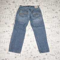 38 - Vintage Y2K Levi's Pants wide leg baggy faded denim - Blue - 38