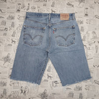 32 - Vintage Y2K Levi's Shorts cut off faded 90s usa made - Denim - 32