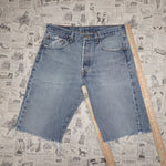 32 - Vintage Y2K Levi's Shorts cut off faded 90s usa made - Denim - 32