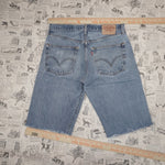 32 - Vintage Y2K Levi's Shorts cut off faded 90s usa made - Denim - 32