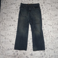 34 - Vintage Y2K American Vintage Pants wide leg baggy brown - Blue - 34