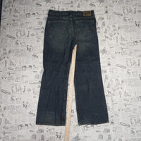 34 - Vintage Y2K American Vintage Pants wide leg baggy brown - Blue - 34