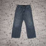 31X30 - Vintage Y2K American Rag Pants essential faded wide - Blue - 31X30