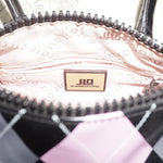 Vintage Y2K Jlo Accessories argyle plaid pattern micro purse - Black Periods And