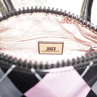 Vintage Y2K Jlo Accessories argyle plaid pattern micro purse - Black Periods And