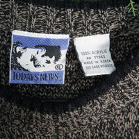 XL - Vintage Y2K Today's News Sweatshirts checkerboard royal - Gray So I Can - XL