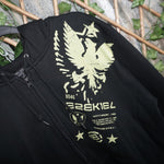 L - Vintage Y2K Ezekiel Hoodies zip heavyweight hoodie eagle - Black - L