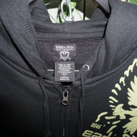 L - Vintage Y2K Ezekiel Hoodies zip heavyweight hoodie eagle - Black - L