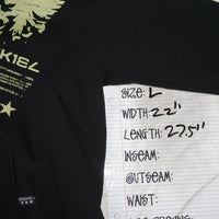 L - Vintage Y2K Ezekiel Hoodies zip heavyweight hoodie eagle - Black - L