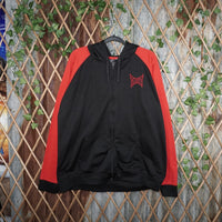L - Vintage Y2K Tap Out Hoodies embroidered chest hit spell - Black - L