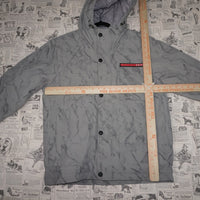 L - Vintage Y2K Prada Jackets Coats puffer marble pattern - Gray - L