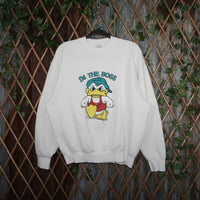 XL - Vintage Y2K American Vintage Sweatshirts i'm boss - White - XL