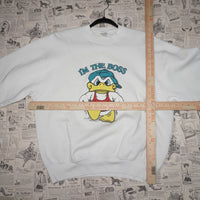 XL - Vintage Y2K American Vintage Sweatshirts i'm boss - White - XL