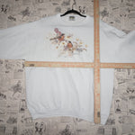 XL - Vintage Y2K American Vintage Sweatshirts flowers birds - White - XL