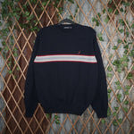 L - Vintage Y2K Nautica Sweatshirts stripe across chest - Blue - L