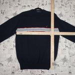 L - Vintage Y2K Nautica Sweatshirts stripe across chest - Blue - L