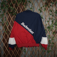 L - Vintage Y2K Budweiser Jackets Coats racing zip light - Blue - L