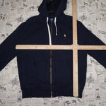 L - Vintage Y2K Polo Ralph Lauren Hoodies zip heavyweight - Blue - L