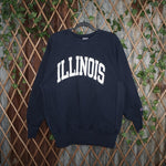 XL - Vintage Y2K Champion Sweatshirts illinois university - Blue - XL
