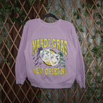 L - Vintage Y2K American Vintage Sweatshirts mardi gras new - Purple - L
