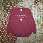 M - Vintage Y2K American Vintage Sweatshirts fig garden golf - Red - M