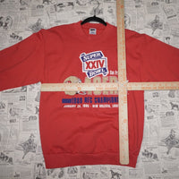M - Vintage Y2K Nfl Sweatshirts bowl xxiv 24 san francisco - Red - M