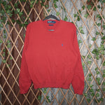 L - Vintage Y2K Polo Ralph Lauren Sweatshirts knitted - Red - L