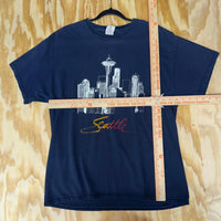 Vintage y2k seattle usa tourist skyline 2000s t-shirt