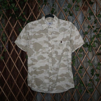 Medium - Vintage Y2K bathing ape bape camo polo dress shirt