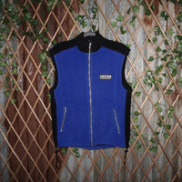 Large-Vintage Y2K dirt designs zip essential 90s fleece vest