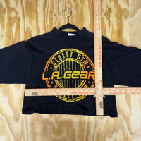 Vintage y2k la gear graffiti street gym cropped L/S t-shirt