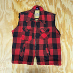 Medium - Vintage y2k 1970s flannel vest sherpa lined keith stuart