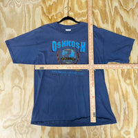 Vintage y2k oshkosh collegiate 1990s airplane t-shirt