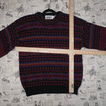 Medium - Vintage Y2K trend basics 90s aztec knitted sweater